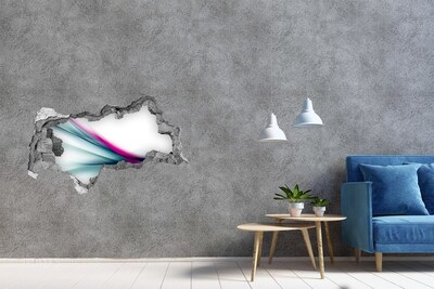 Mauerdurchbruch Aufkleber Bunte Wellen an der Wand