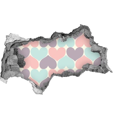 Wandbilder 3D Mauerdurchbruch Herz aus Beton