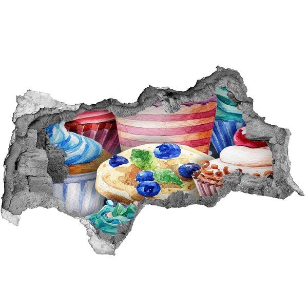 Mauerdurchbruch Aufkleber Süßigkeitenladen