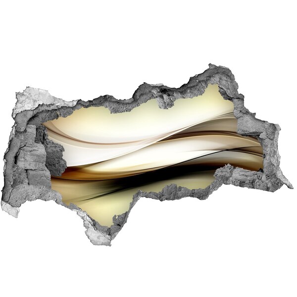 Wandtattoos Mauerdurchbruch Abstrakte Landschaft in einem Loch in der Wand