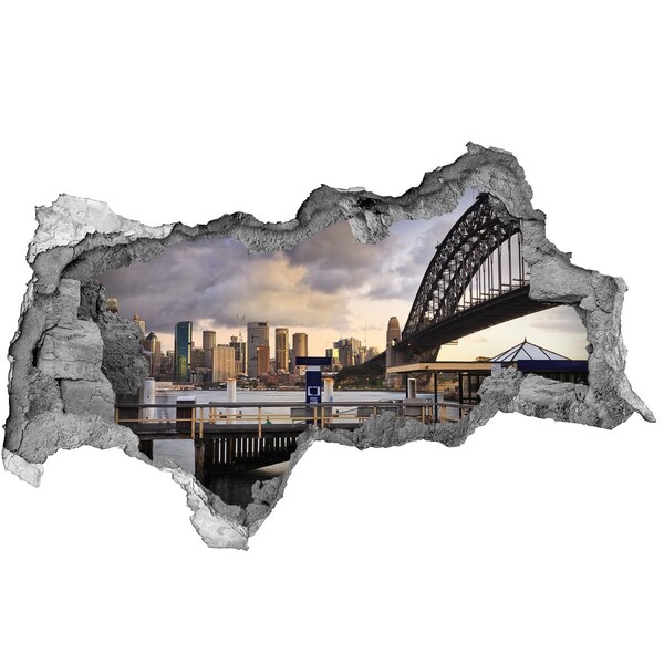 3D Wandtattoos Mauerdurchbruch Blick auf Sydney