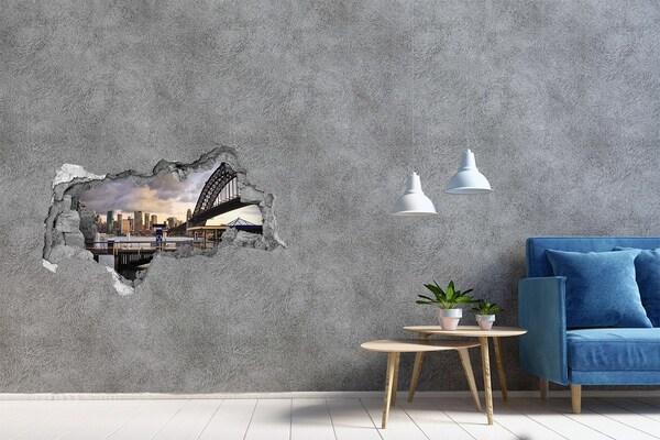 3D Wandtattoos Mauerdurchbruch Blick auf Sydney