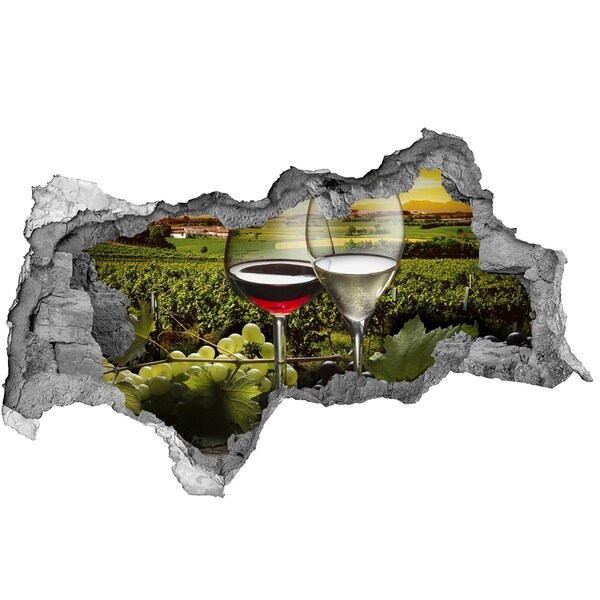 3D Wandtattoos Mauerdurchbruch Wein im Weinberg