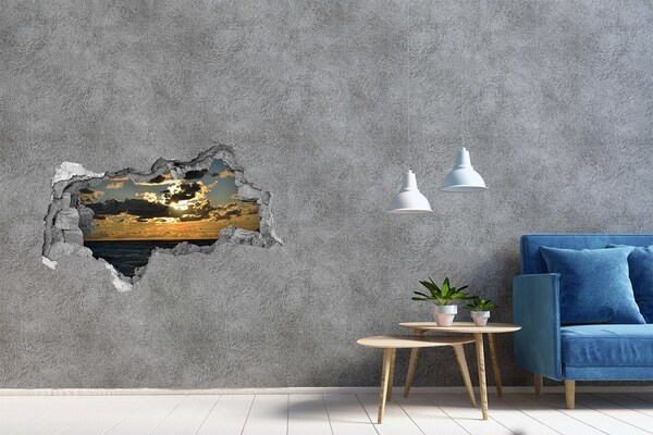 Wandtattoos Mauerdurchbruch Sonnenuntergang über dem Meer