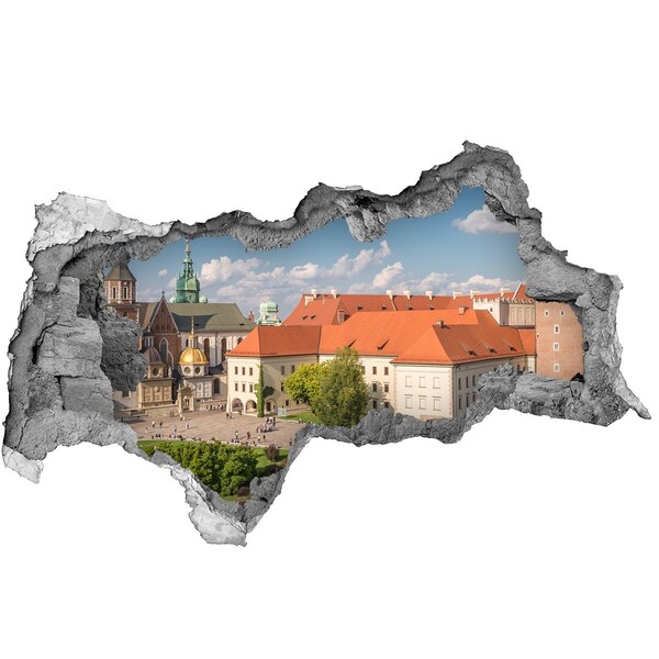 Wandbilder 3D Mauerdurchbruch Krakaus Altstadt