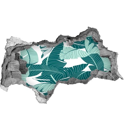 Wandbilder 3D Mauerdurchbruch Eine tropische Oase in einer verfallenen Mauer