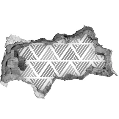 Mauerdurchbruch Aufkleber Geometrie im Beton