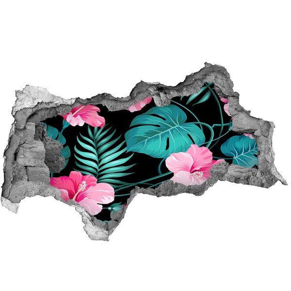 Wandtattoos Mauerdurchbruch Kleiner tropischer Garten