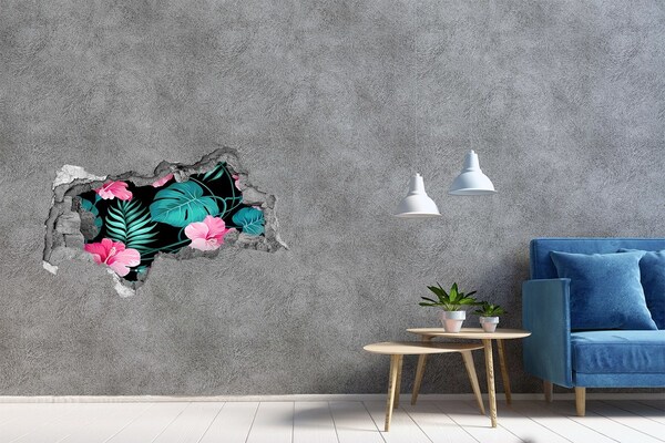 Wandtattoos Mauerdurchbruch Kleiner tropischer Garten