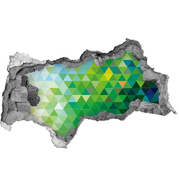 3D Wandtattoos Mauerdurchbruch Grüne Landschaft in einem Loch in der Wand