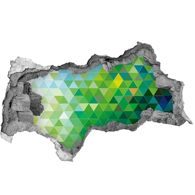 3D Wandtattoos Mauerdurchbruch Grüne Landschaft in einem Loch in der Wand