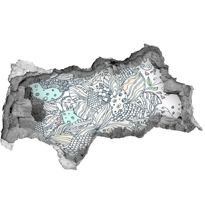 Mauerdurchbruch Aufkleber Die farbenfrohe Welt der Natur