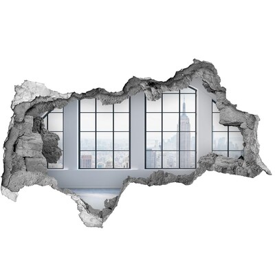 Wandtattoos Mauerdurchbruch Blick auf New York