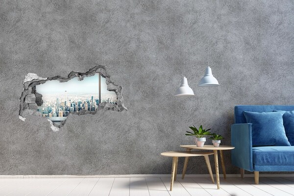Wandtattoos Mauerdurchbruch Blick auf New York