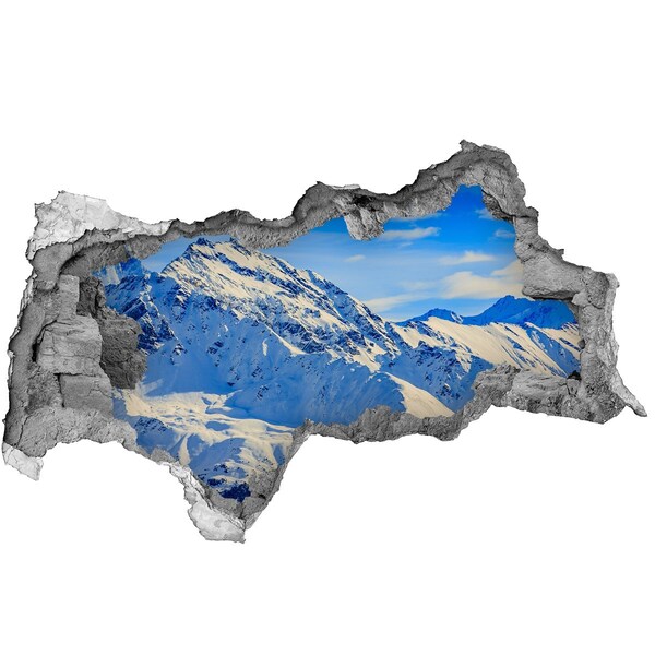 Wandbilder 3D Mauerdurchbruch Winterliche Berglandschaft
