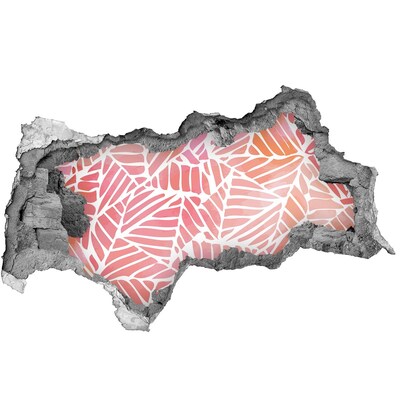 3D Wandtattoos Mauerdurchbruch Tropisches Blattmuster