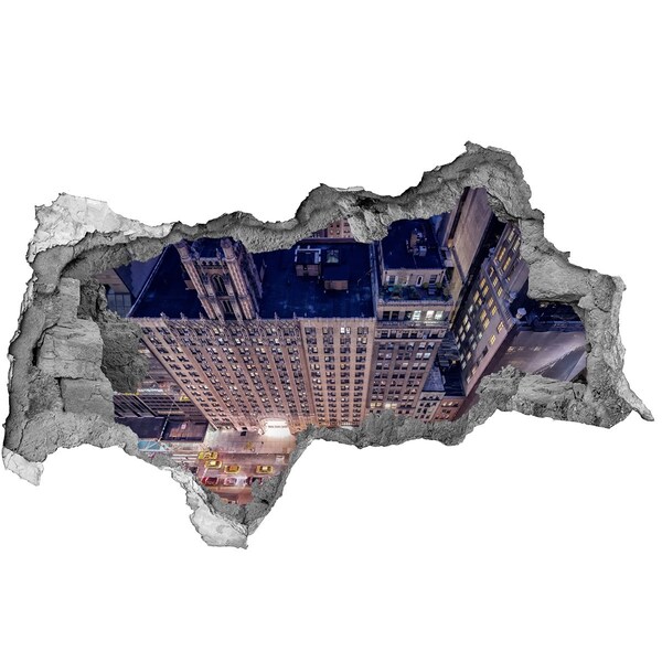 Mauerdurchbruch Aufkleber Blick von der Spitze der Stadt bei Nacht