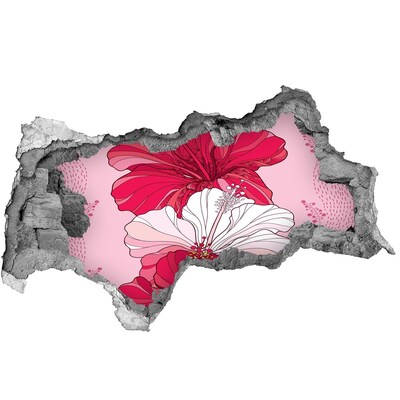 Wandbilder 3D Mauerdurchbruch Ein florales Farbenmeer