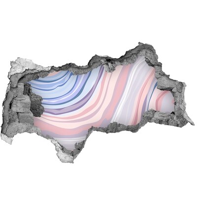 Mauerdurchbruch Aufkleber Buntes Loch in der Wand