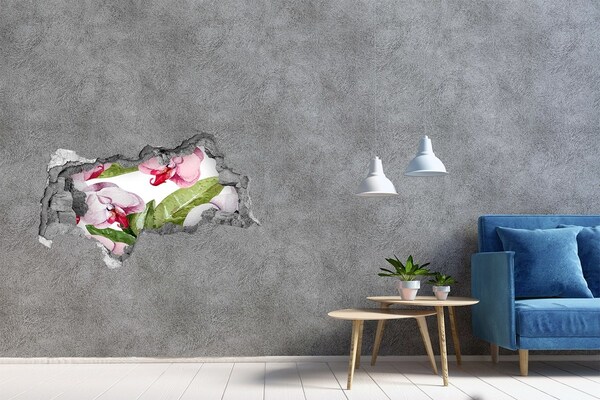 3D Wandtattoos Mauerdurchbruch Ein Blumenparadies hinter den Mauern