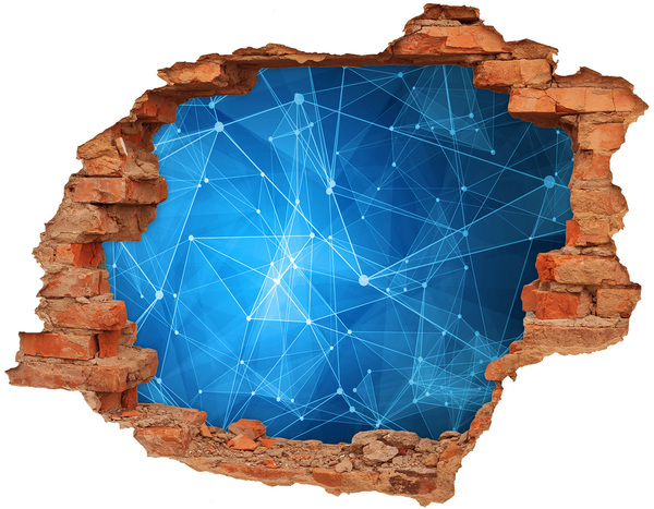 Wandtattoos Loch in der Wand Digitaler Raum hinter der Wand