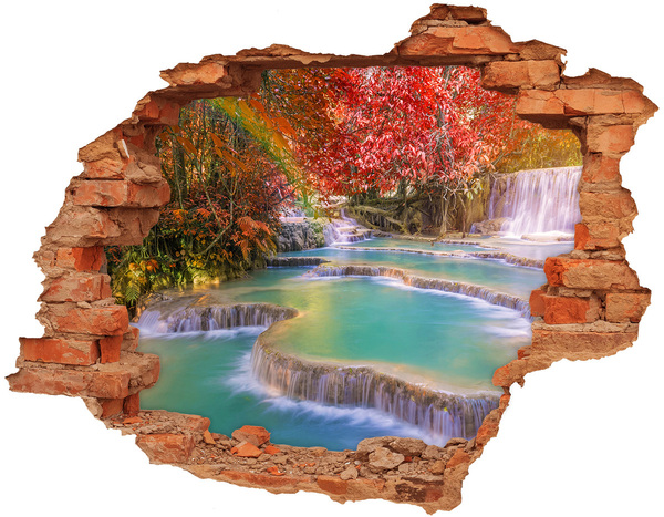 Wandtattoos Loch Tropischer Wasserfall in Herbstfarben