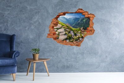 Wandtattoos Loch in der Wand Bergblick mit Tal