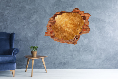 3D Loch Aufkleber Goldenes Loch in der Wand