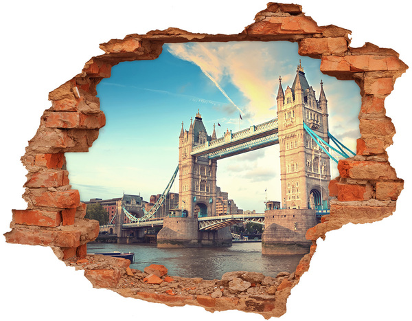 Wandbilder 3D Mauerdurchbruch Tower Bridge in London