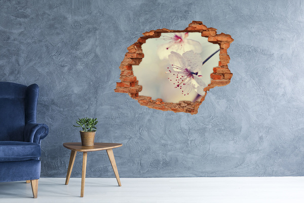 Wandtattoos Loch Ein floraler Traum hinter der Mauer
