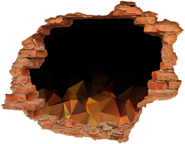 Wandtattoos 3D Optik Loch Das Innere des Vulkans