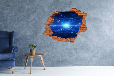 Wandtattoos Loch Digitaler Raum hinter der Wand