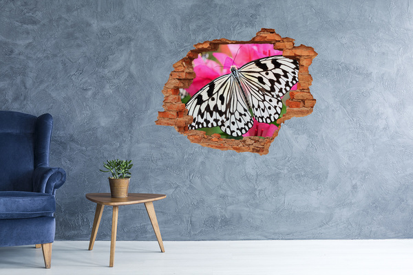 Wandtattoos 3D Optik Loch Schmetterling in einer zerbrochenen Wand