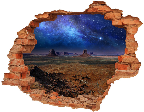 Wandtattoos 3D Optik Loch Weltraumlandschaft im Monument Valley