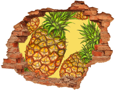 Wandtattoos Loch in der Wand Ananas-Farbleck