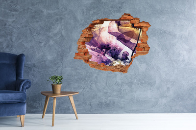 3D Loch Aufkleber Die Blumenwelt hinter den Mauern