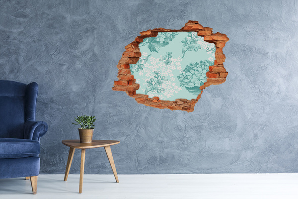 Wandbilder 3D Mauerdurchbruch Blumenwandbild „Loch in der Wand“