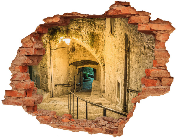 Wandtattoos Loch Eine historische Straße in der Altstadt