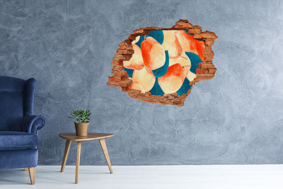 Wandtattoos 3D Optik Loch Das Fruchtparadies hinter der Mauer