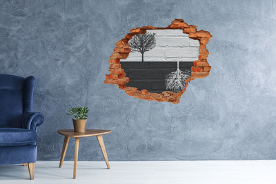 Wandtattoos Loch Ein Baum mit Wurzeln