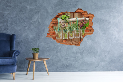 Wandtattoos Loch in der Wand Kräutergarten im Glas