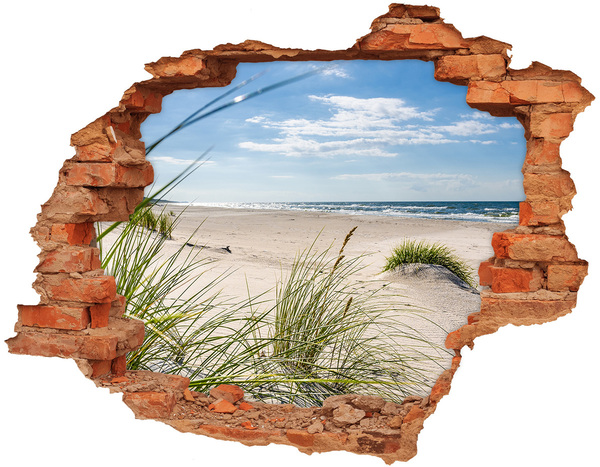 3D Loch Aufkleber Blick auf den Strand