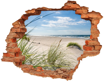 3D Loch Aufkleber Blick auf den Strand