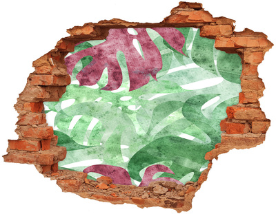 Wandtattoos 3D Optik Loch Tropischer Dschungel