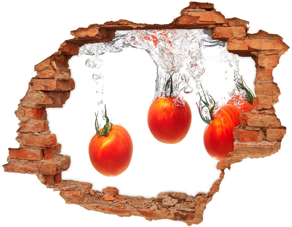 Wandtattoos Loch in der Wand Saftige Tomaten in Wasser