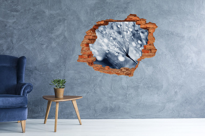 Wandtattoos 3D Optik Loch Tautropfen auf einem Löwenzahn