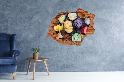 Wandtattoos 3D Optik Loch Eiswahnsinn