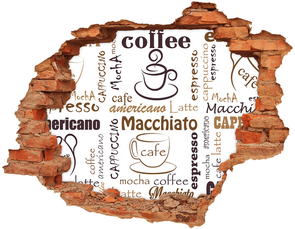 Wandtattoos Loch in der Wand Kaffeeecke