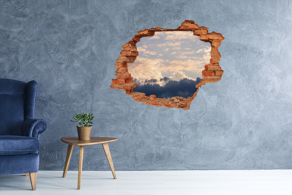 Wandtattoos Loch in der Wand Himmel in den Wolken