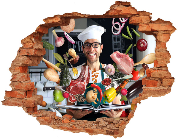 Wandtattoos 3D Optik Loch Küchenwahnsinn